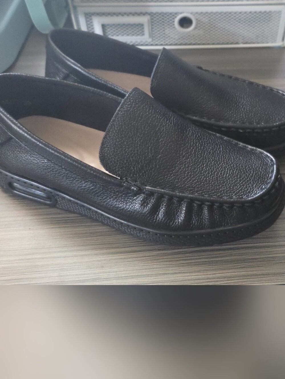 Florsheim Boy's Black Leather Loafers - Size 39